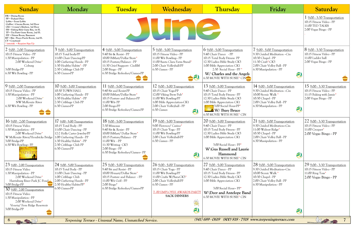 June Calendar 